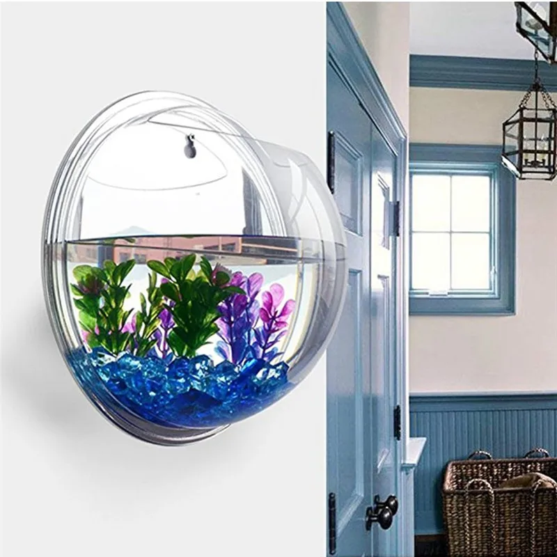 Planted Aquarium Mini - Akrilik Transparan Gantung Dinding Akuarium Tanaman