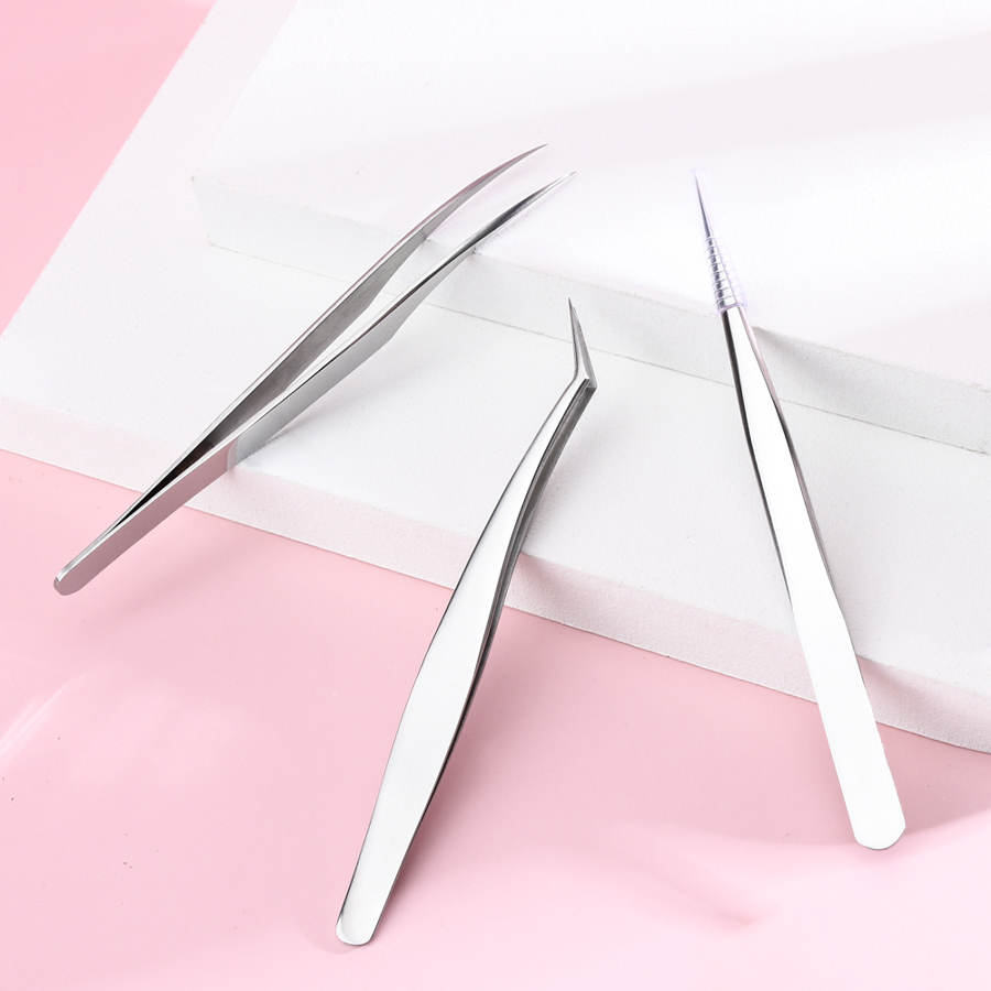 Pinset Bulu Mata Stainless Ste - Planted Clip Tweezers ulasan dan harga